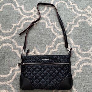 MZ Wallace Crosby Black Quilted Medium Crossbody Bag